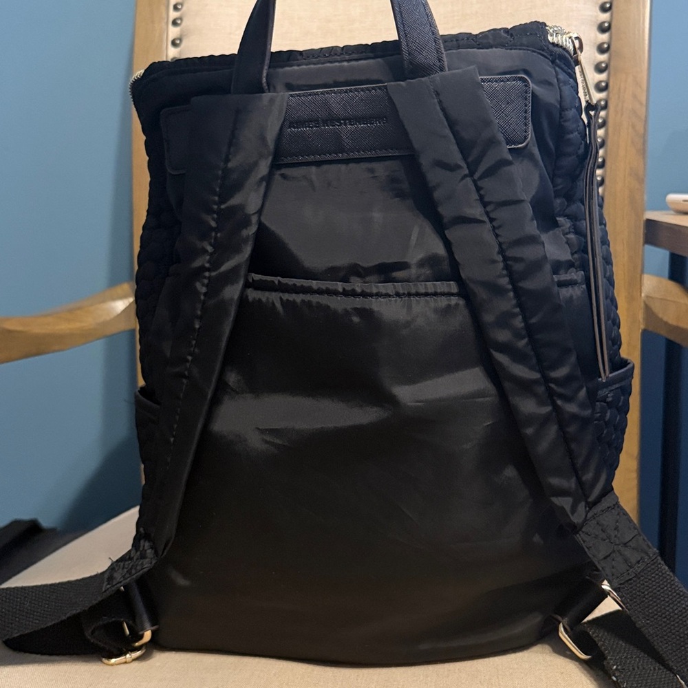 Aimee Kestenberg Quilted “Sardinia” Nylon Black Backpack - Picture 4 of 16
